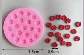 Molde silicona 20 mini rosas